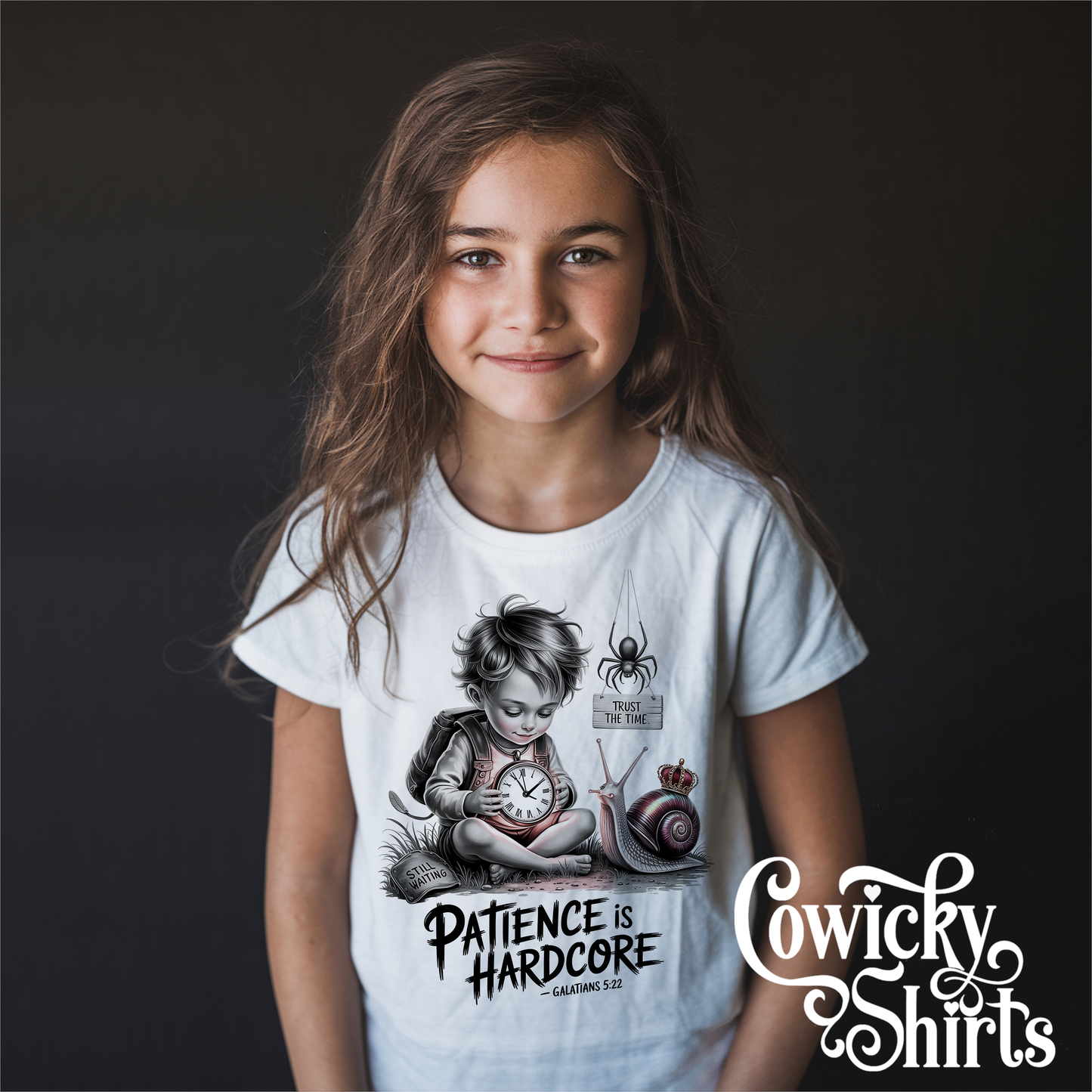 Patience Is Hardcore Christian Shirt – Punk Baby Fruit of the Spirit Tee (Galatians 5:22)
