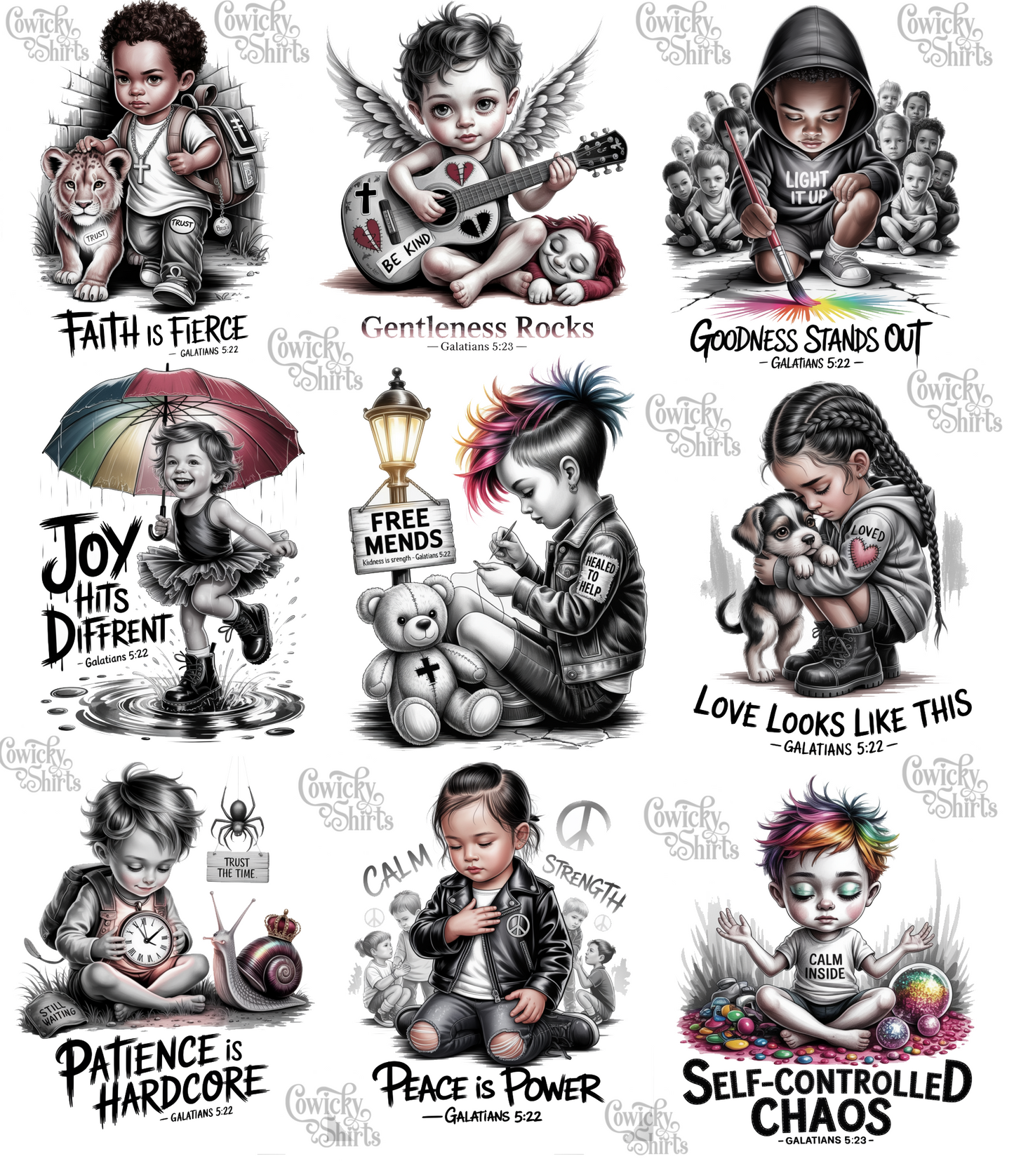 Patience Is Hardcore Christian Shirt – Punk Baby Fruit of the Spirit Tee (Galatians 5:22)