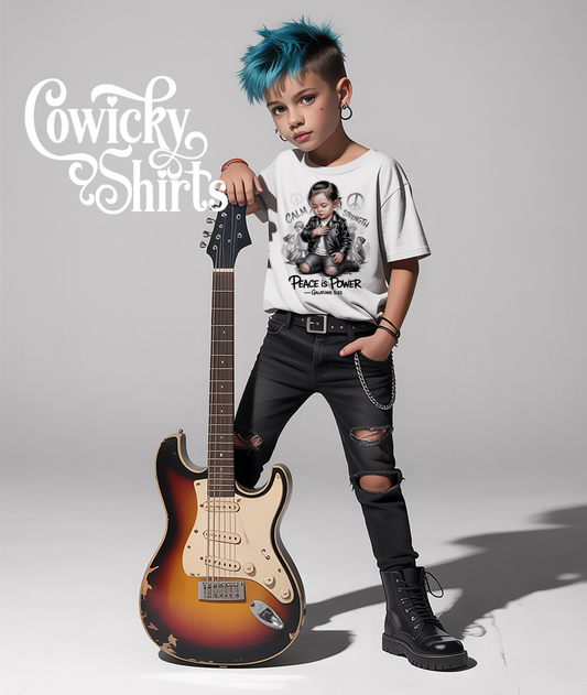 Peace is Power – Misfits Christian Baby & Kids Shirt (Galatians 5:22) | Fruits of the Spirit | Punk Misfits Collection