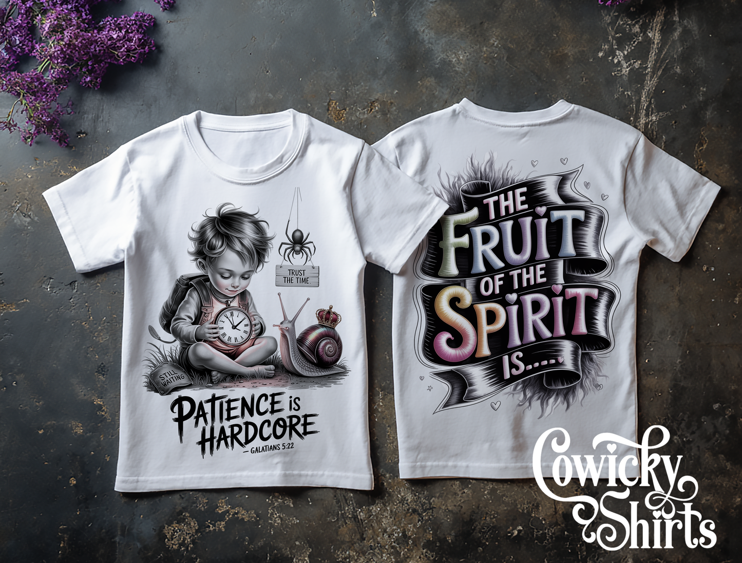 Patience Is Hardcore Christian Shirt – Punk Baby Fruit of the Spirit Tee (Galatians 5:22)