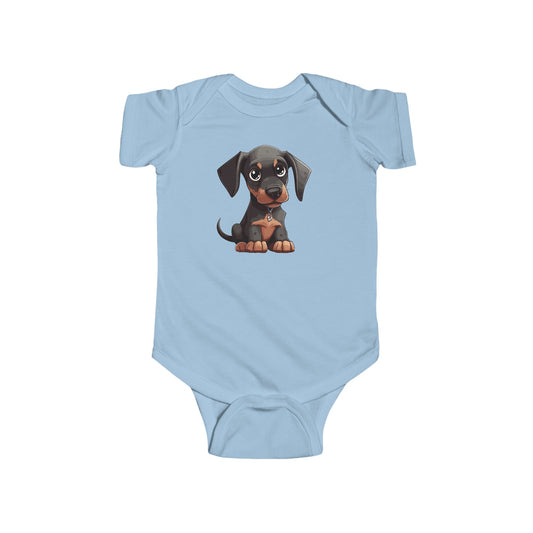 Doberman Puppy Infant Fine Jersey Bodysuit