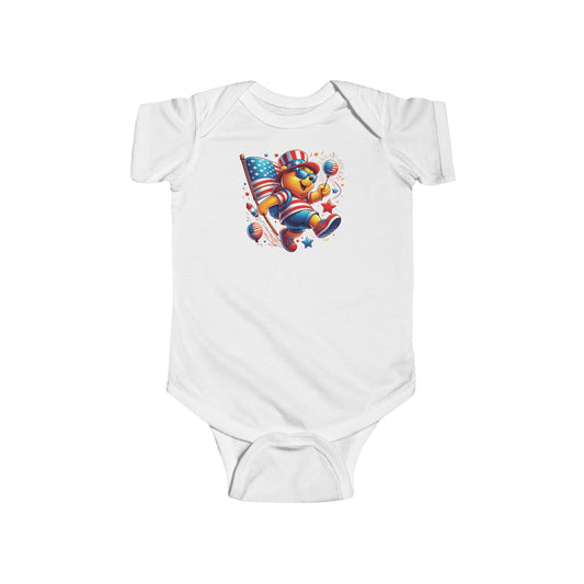 Fourth of July Pooh Infant Fine Jersey Bodysuit