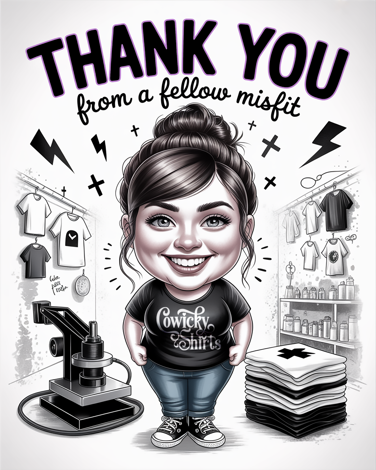 Zephaniah 3:17 Baby/Kids Shirt – Christian Punk Angel Tee | Misfit Faith Apparel, Front + Back Scripture Design, Hand-Pressed